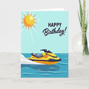 Tarjeta de cumpleaños de verano vibrante