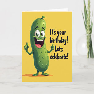 Tarjeta de cumpleaños de verdura alegre