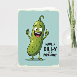 Tarjeta de cumpleaños de verdura caprichosa