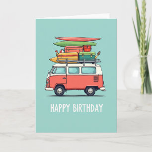 Tarjeta de cumpleaños de viaje de aventura