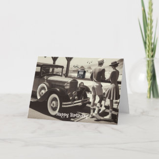 Tarjeta de cumpleaños de viaje por carretera al es