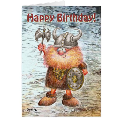 Tarjeta De Cumplea os De Viking Del Feliz Cumplea Zazzle