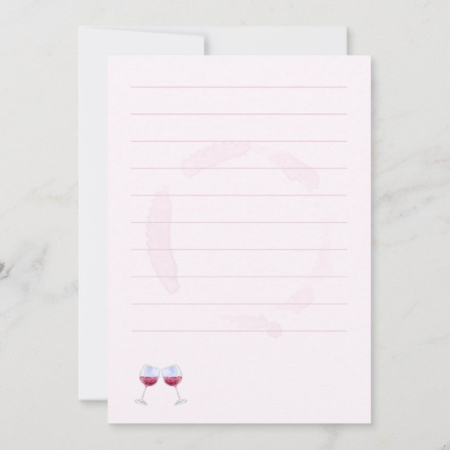 Tarjeta de cumpleaños de vino fino (Reverso)