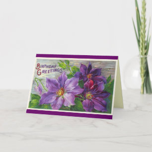 Tarjeta de cumpleaños de Vintage Happy