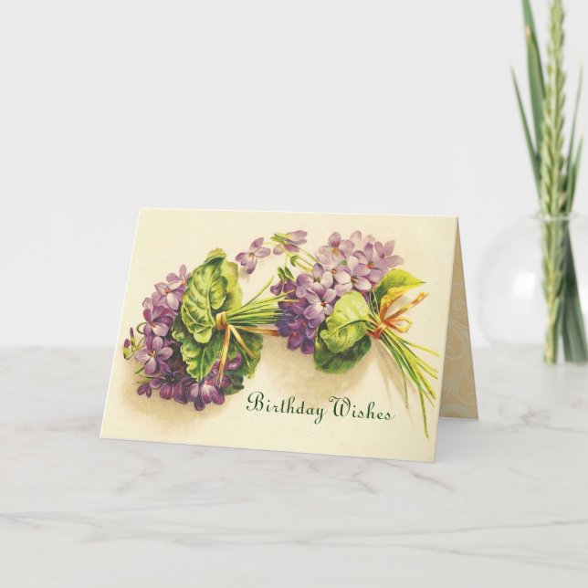 Tarjeta de cumpleaños de Vintage Happy (Anverso)