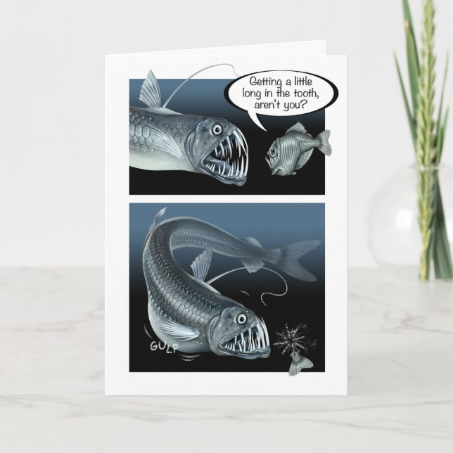 Tarjeta de cumpleaños de Viperfish "Long in the To (Anverso)