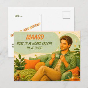 Tarjeta de cumpleaños de Virgo juguetona para [él]