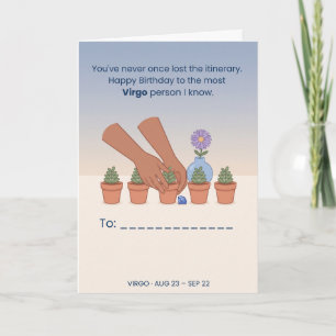Tarjeta de cumpleaños de Virgo Tarjeta de cumple