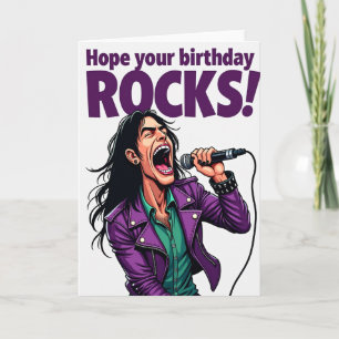 Tarjeta de cumpleaños de vocalista animado