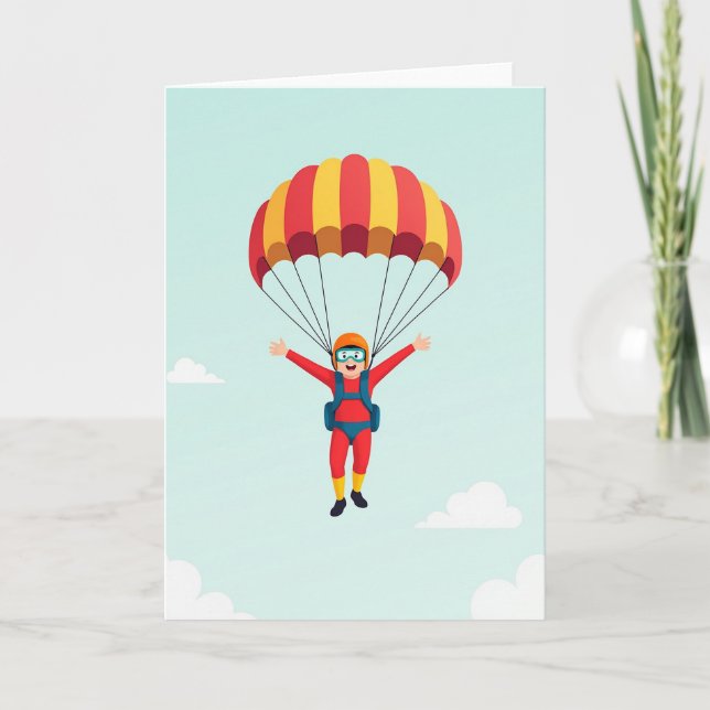 Tarjeta de cumpleaños de vuelo exuberante (Anverso)