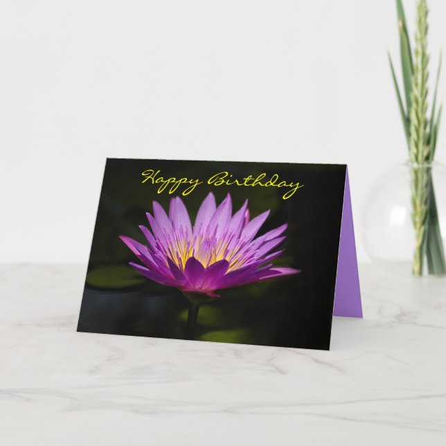Tarjeta de cumpleaños de Water Lily (Anverso)