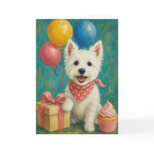 Tarjeta de cumpleaños de Westie adorable | West Hi