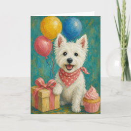 Tarjeta de cumpleaños de Westie adorable | West Hi