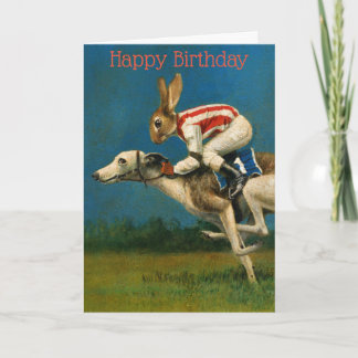 Tarjeta de cumpleaños de Whippet Racer