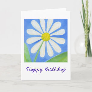 Tarjeta de cumpleaños de White Daisy