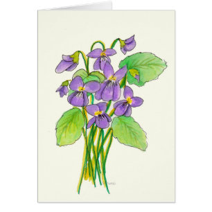 Tarjeta de cumpleaños de Wild Violets