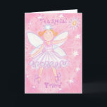 Tarjeta de cumpleaños de Wish 'Special Friend'<br><div class="desc">Un hada divertida de rosa y azul, lista para hacer realidad tus deseos! Tarjeta de saludo con un lindo hada y las palabras 'A un amigo especial' en el frente. Un diseño de personalizable rosa, lila, azul y blanco para que puedas personalizar con tu propio texto, imágenes e ideas.Un dibujo...</div>