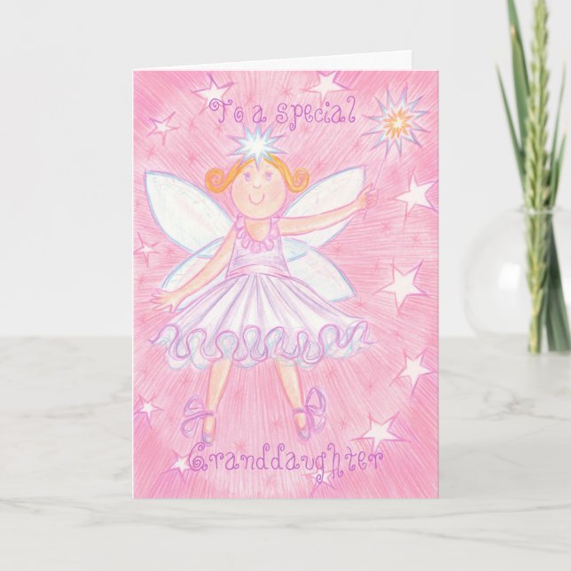 Tarjeta de cumpleaños de Wish 'Special Grandgirl' (Anverso)
