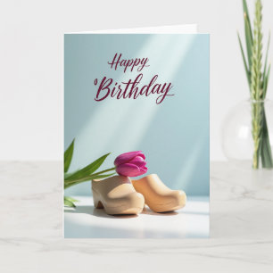 Tarjeta de cumpleaños de zapato floral