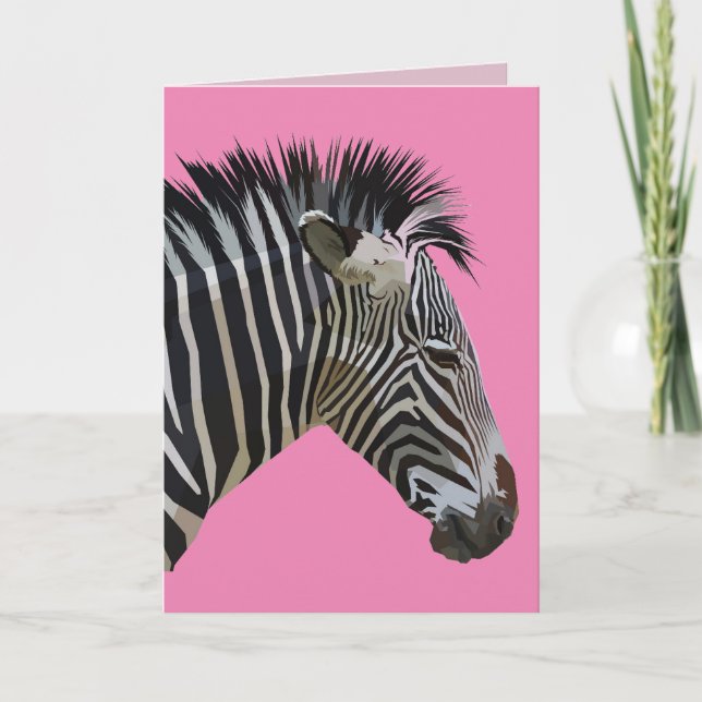 TARJETA DE CUMPLEAÑOS DE ZEBRA (Anverso)