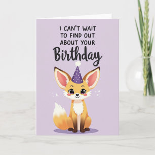 Tarjeta de cumpleaños de zorro vibrante