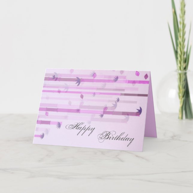 Tarjeta de cumpleaños Deco Rosa (Anverso)