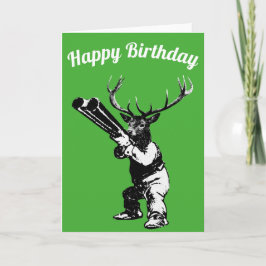 Tarjeta de cumpleaños Deer Hunter