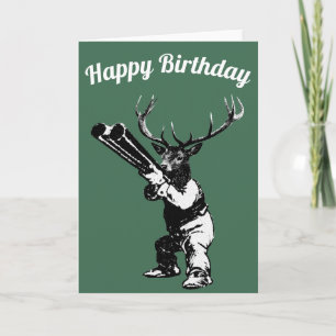 Tarjeta de cumpleaños Deer Hunter