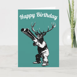 Tarjeta de cumpleaños Deer Hunter