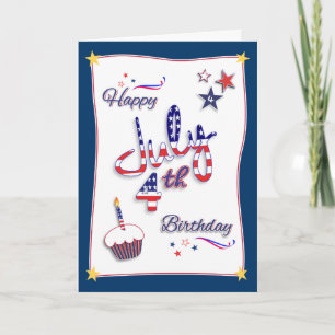 Tarjeta de cumpleaños del 4 de julio, Día de la In