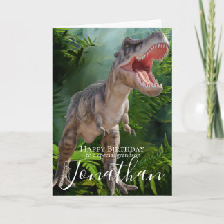 Tarjeta de cumpleaños del abuelo de Dinosaur