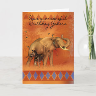 Tarjeta de cumpleaños del ahijado con la mariposa