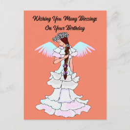 Tarjeta de cumpleaños del ángel encantador
