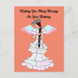 Tarjeta de cumpleaños del ángel encantador