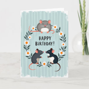 Tarjeta de cumpleaños del animal Daisy