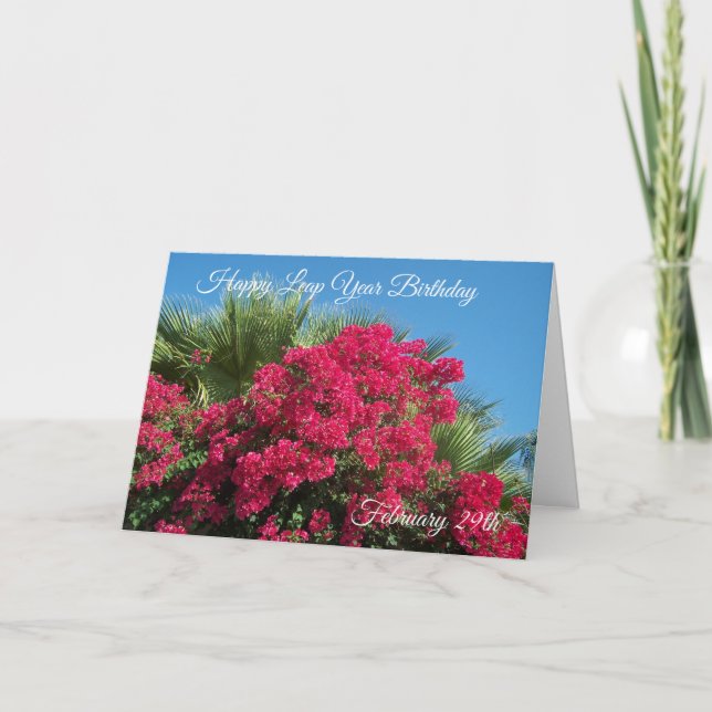 Tarjeta de cumpleaños del año bisiesto (Anverso)