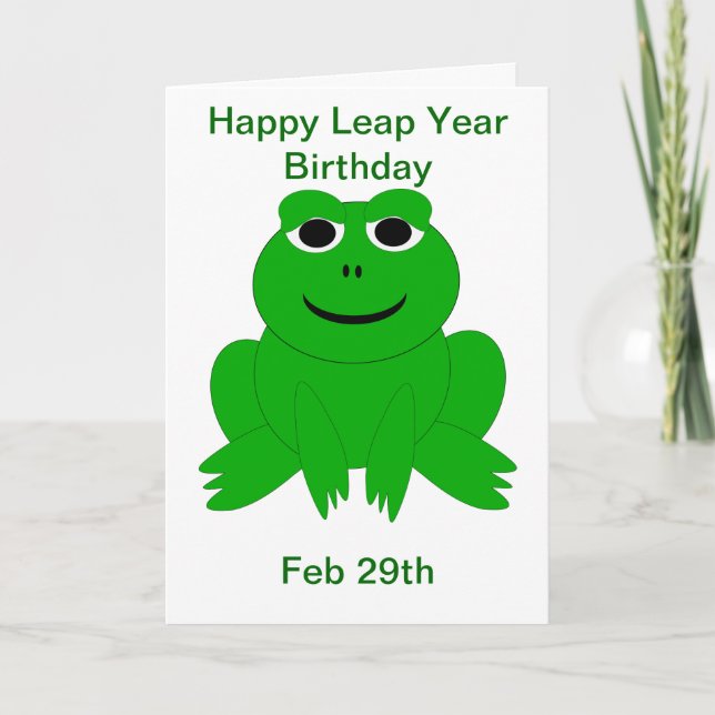 Tarjeta de cumpleaños del año de saltos (Anverso)