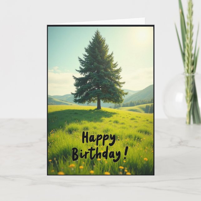 Tarjeta de cumpleaños del árbol de cumpleaños dora (Anverso)