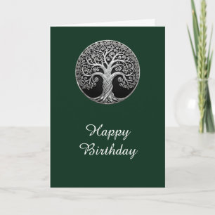 Tarjeta de cumpleaños del árbol de la vida celta v