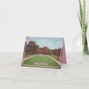 Tarjeta de cumpleaños del arboreto de Vintage Spri