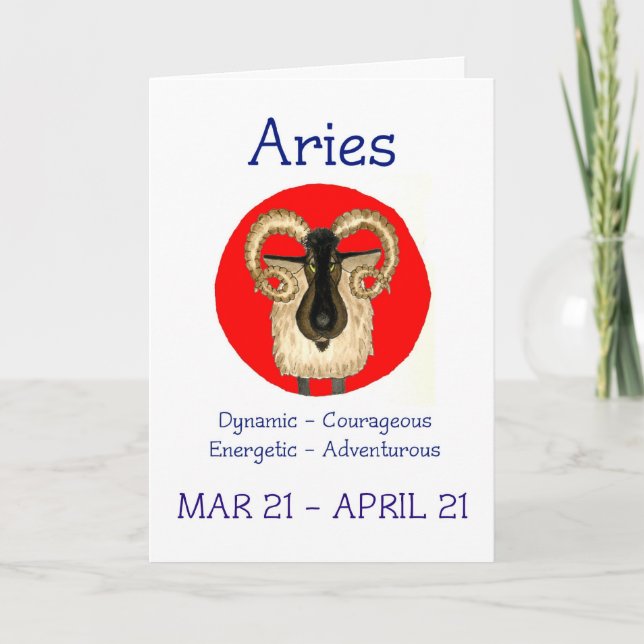 Tarjeta de cumpleaños del aries (Anverso)