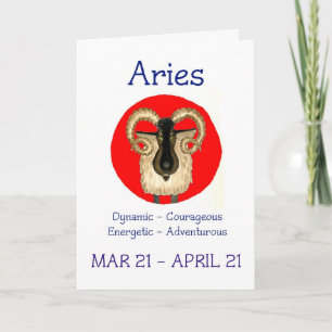 Tarjeta de cumpleaños del aries