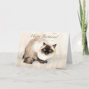 Tarjeta de cumpleaños del arte del "gato