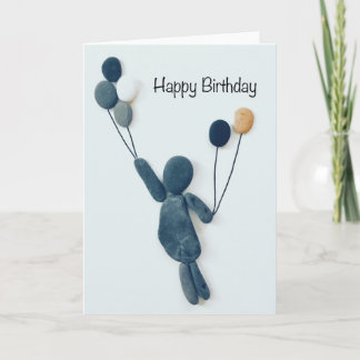 Tarjeta de cumpleaños del arte del guijarro