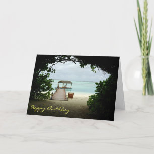 Tarjeta de cumpleaños del barco de la isla de Mald