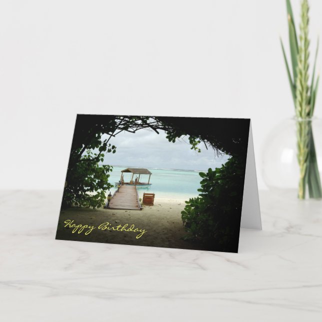 Tarjeta de cumpleaños del barco de la isla de Mald (Anverso)