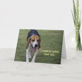 Tarjeta de cumpleaños del beagle