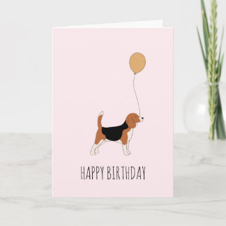 Tarjeta de cumpleaños del beagle