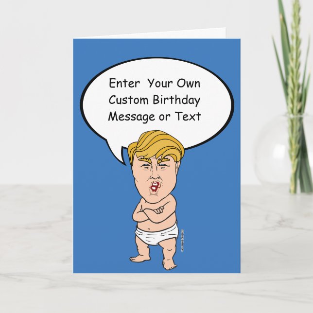 Tarjeta de cumpleaños del bebé Donald Trump - Pers (Anverso)