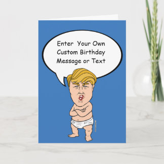 Tarjeta de cumpleaños del bebé Donald Trump - Pers